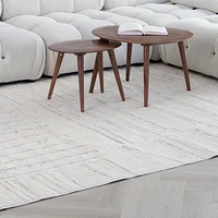 Tapis Branch Astra Tapis d'intérieur moderne, beige crème, abstrait - Salon, chambre, salle à manger et cuisine