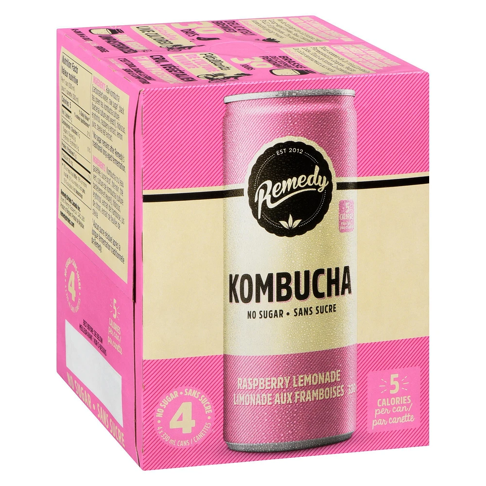 Remedy Kombucha 4 x 330 ML Raspberry Lemonade