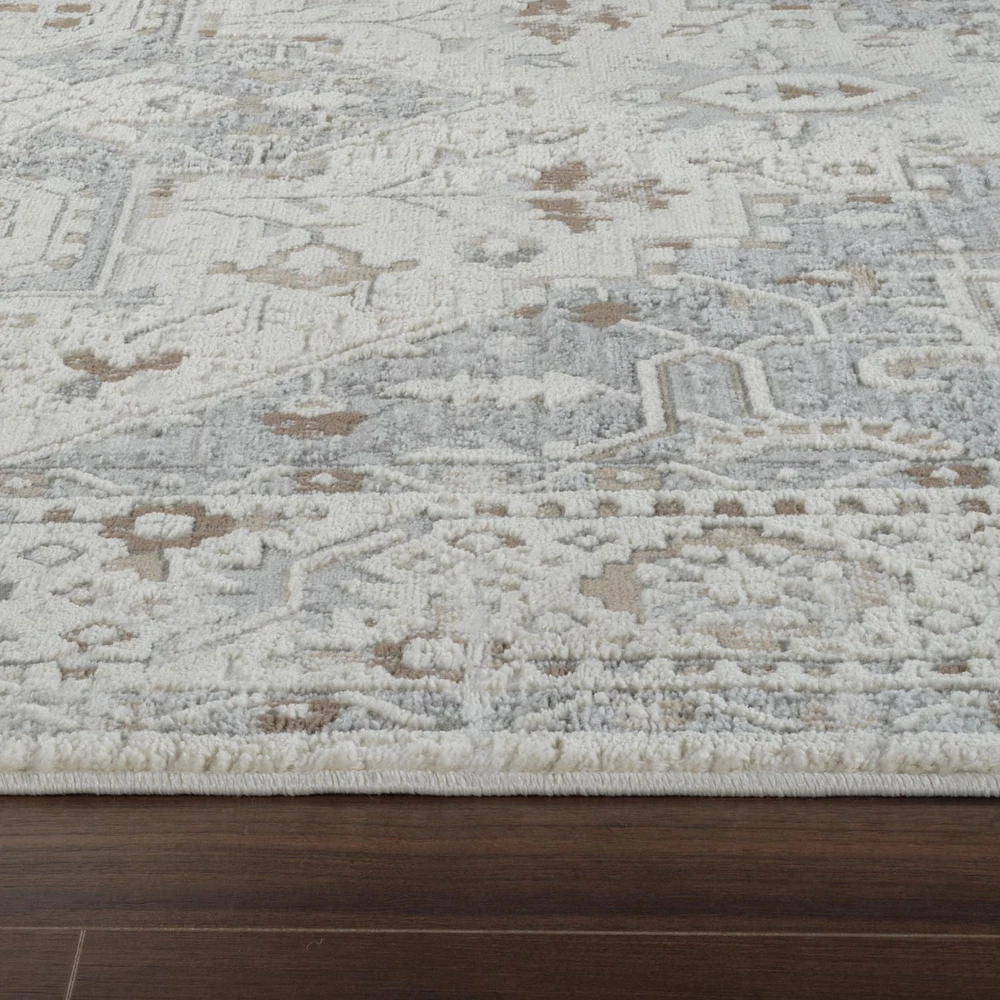 Tapis d'interieur persan Rug Branch Nomad, gris beige, oriental - Salon, chambre, salle à manger et cuisine