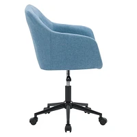Chaise de travail pour adulte CorLiving Natasha, rembourrée et capitonnée, à hauteur réglable, avec accoudoirs