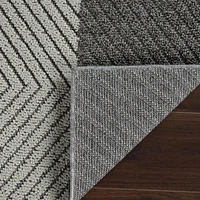 Rug Branch Hogar Abstract Indoor Outdoor Area Rug, Grey Blue, Geometric - Living Room, Bedroom, Dining Room, and Kitche
