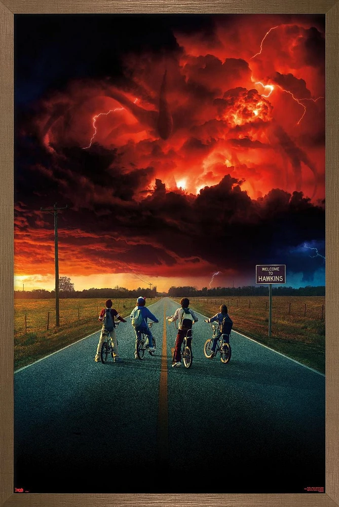 Netflix Stranger Things: Season 2 - Key Art Wall Poster, 22.375" x 34" Framed
