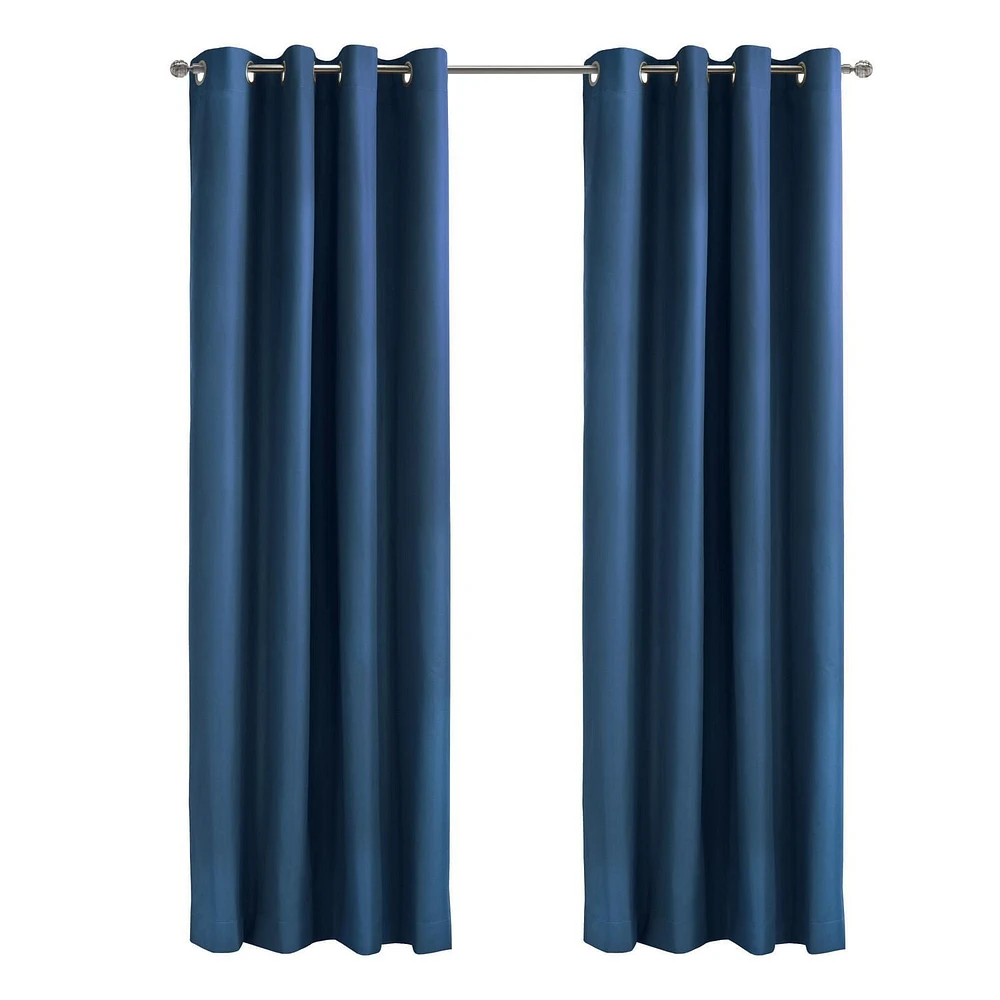 Loft Living Augustow Blackout Grommet Single Curtain Panel 52 x in Navy