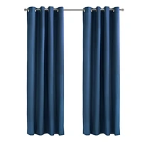 Loft Living Augustow Blackout Grommet Single Curtain Panel 52 x in Navy