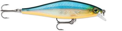 Poisson nageur Rapala Shadow Rap Shad 3-1/2", Blue Ghost virages de gauche à droite