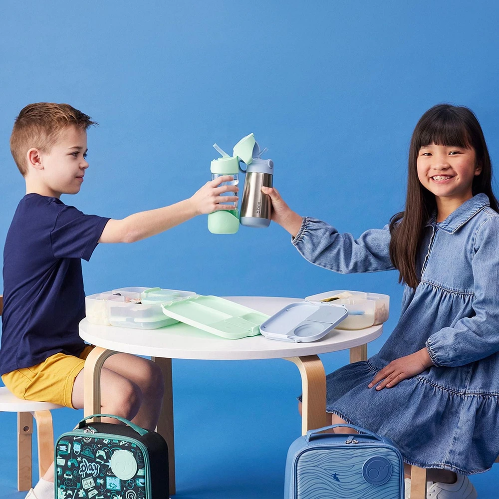 b.box - 15oz Tritan Straw Bottle: Modern Water Bottle with Flip Straw for Toddlers & Kids. Spill Proof, Leak Proof, BPA Free. Great for School/Daycare or Next Step after Sippy Cups