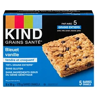 KIND Healthy Grains Vanilla Blueberry Bars, 5 pack, 5 - 12 oz (35g) bars