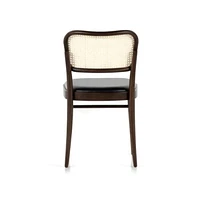 Ensemble de 2 chaises de salle à manger en rotin Purtell – Cadre en bois massif avec un élégant dossier en rotin, présentant un style moderne intemporel du milieu du siècle