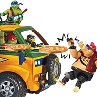 Teenage Mutant Ninja Turtles : Van de livraison de pizza et de feu Mutant Mayhem Véhicule figurine TMNT
