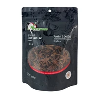APPLEWOOD SIGNATURE ANIS ÉTOILÉ (QUALITÉ A) Spécialité du Guangxi, en Chine, l'anis étoilé est une épice délicieuse qui peut ajouter un arôme et une saveur merveilleux à votre cuisine. Les graines d'anis peuvent être utilisées entières ou moulues pour ajouter une saveur de réglisse aromatique à vos recettes préférées.