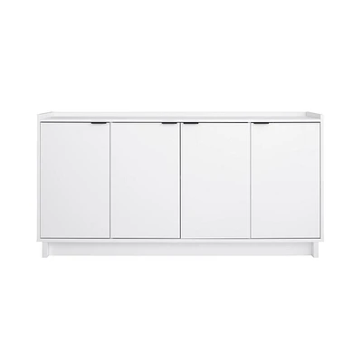 Prepac Simply Modern 4 Door Accent Cabinet White