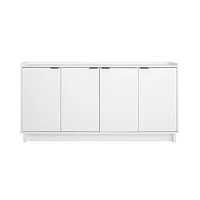 Prepac Simply Modern 4 Door Accent Cabinet White