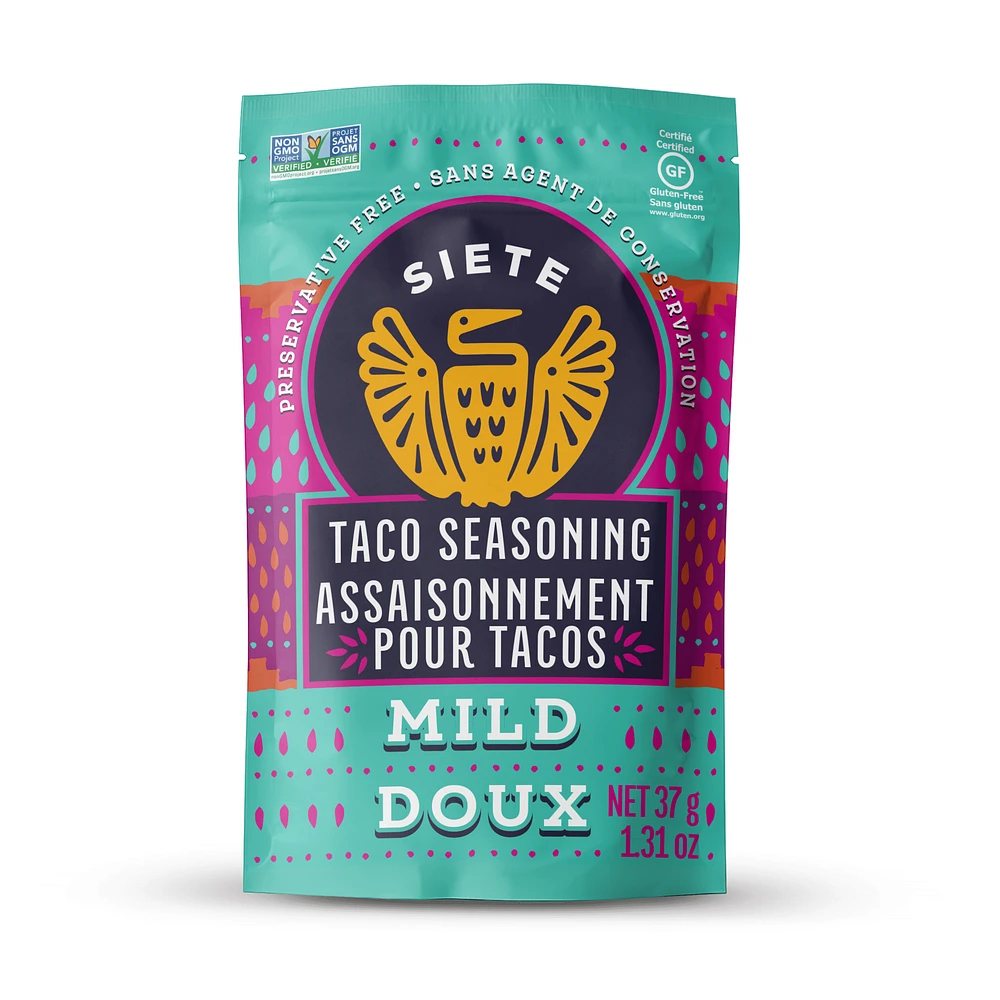 Assaisonnement doux pour tacos Siete Siete assaisonnement pour tacos - doux