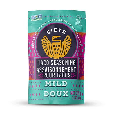 Assaisonnement doux pour tacos Siete Siete assaisonnement pour tacos - doux