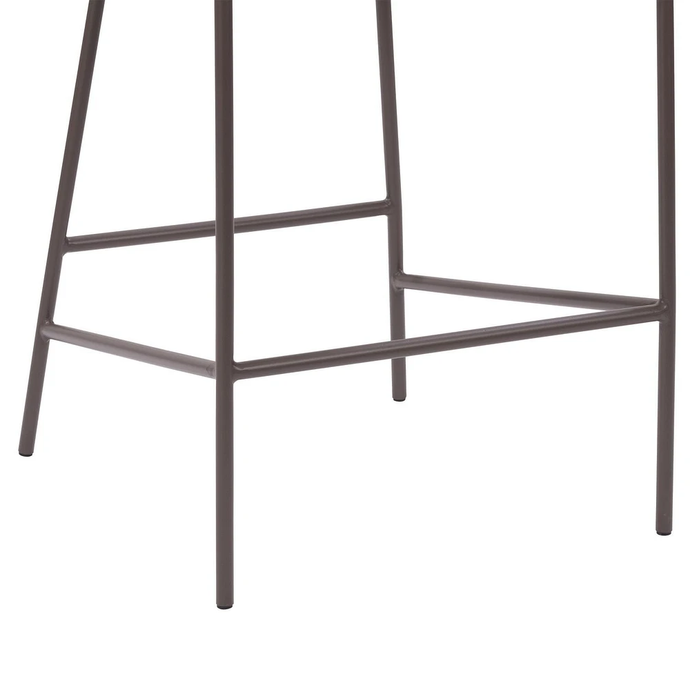 CorLiving Blakeley Tabouret de bar moderne rembourré à hauteur de comptoir avec pieds en métal – Vendu à l'unité – Tabourets de bar de cuisine confortables, tabourets de comptoir de bar et chaises à h