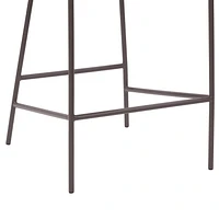 CorLiving Blakeley Tabouret de bar moderne rembourré à hauteur de comptoir avec pieds en métal – Vendu à l'unité – Tabourets de bar de cuisine confortables, tabourets de comptoir de bar et chaises à h