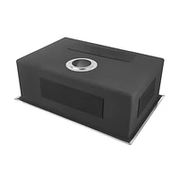 The akuaplus Single Undermount stainless steel Kitchen Sink - 24 in x 18 in