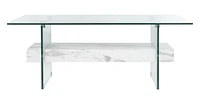 Safavieh Kayley Retro 2 Tier Glass Coffee Table