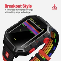 Montre My Play Watch Atari 2600™ – Montre intelligente de jeu rétro avec technologie sélective, non connectée, jeux Centipede™, Pong™, Missile Command™, Super Breakout™ intégrés, moniteur d’activités