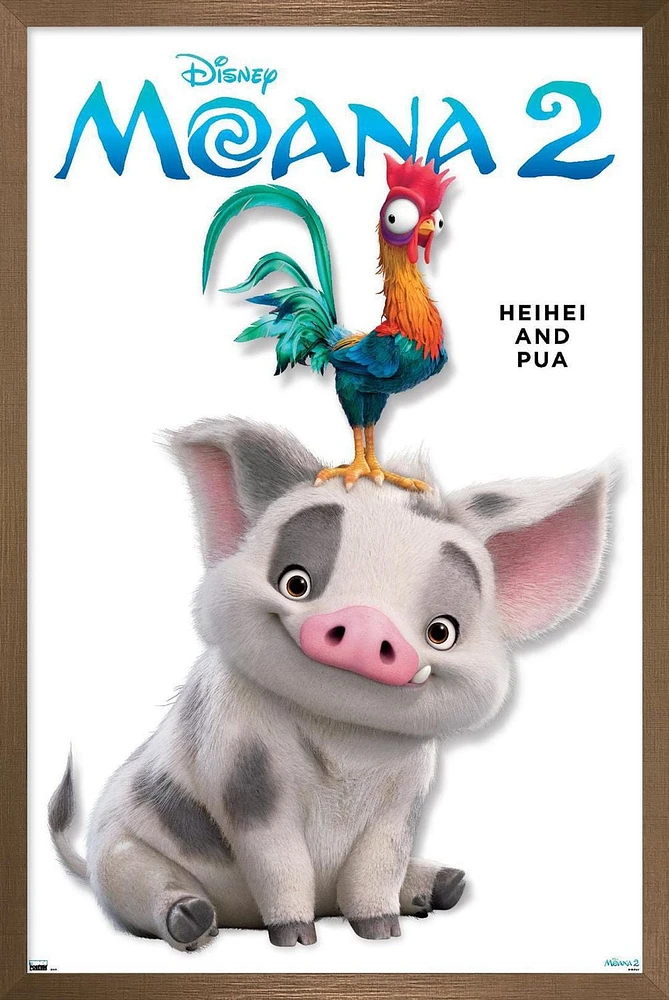 Disney Moana 2 - Heihei and Pua Feature Series Wall Poster, 22.375" x 34"