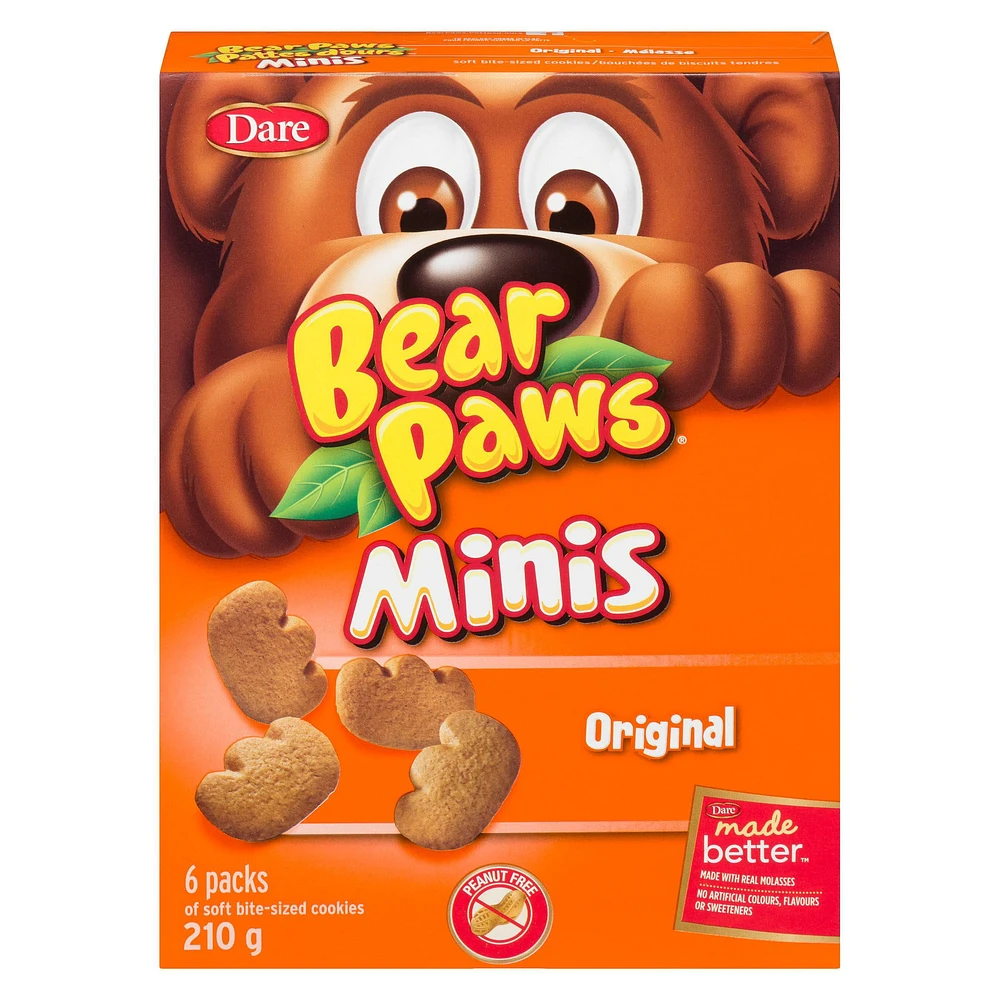 Bear Paws Minis Original Cookies, Dare, Pack of 6, 210 g