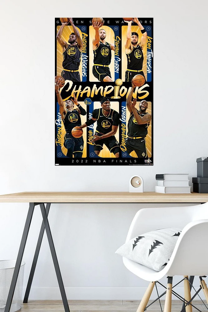 NBA Golden State Warriors - 2022 NBA Finals Champions Wall Poster, 22.375" x 34" Framed
