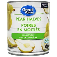 Great Value Pear Halves in Light Syrup, 796 mL