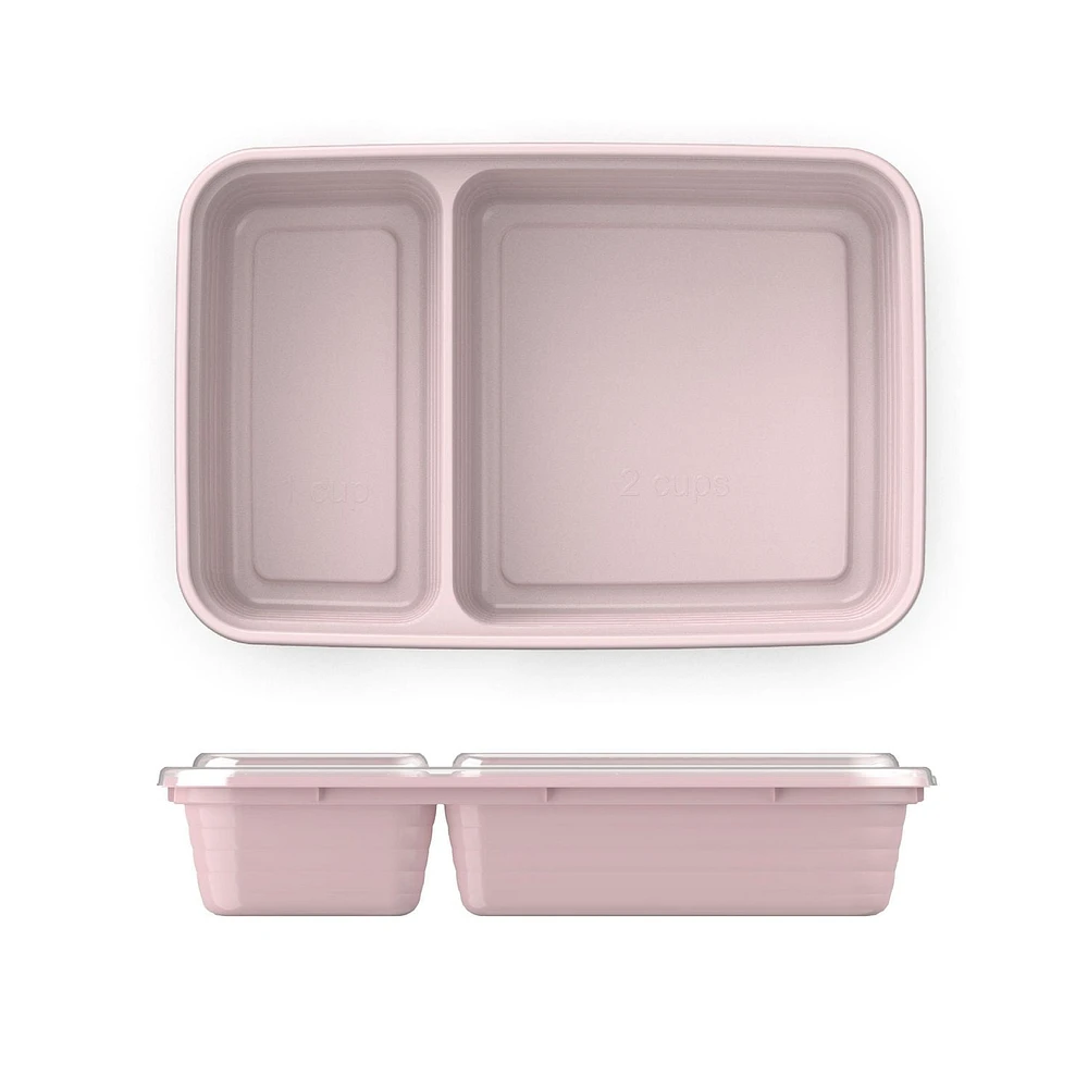 Récipient à 2 compartiments Bentgo Prep - Paquet de 10 - Rose poudré