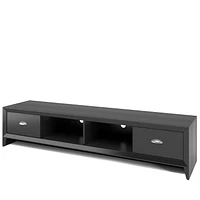 CorLiving Lakewood Modern Black Engineered Wood TV Stand with Drawers for TVs up to 85"