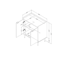 Armoire de rangement avec 2 portes de la collection Maliza South Shore