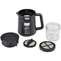 TRU Rapid Cold Brew Coffee Maker, Stylish Black with wood-grain