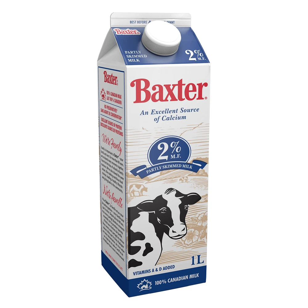 Baxter 2% Milk, 1L