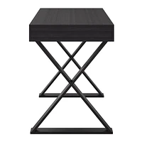 CorLiving Folio Rich Brown Cross Leg Farmhouse Desk