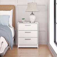 Prepac Studio Essentials 3 Drawer Nightstand White