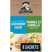 Quaker Lightly Sweetened Apples & Cinnamon Instant Oatmeal, 232g