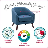 CorLiving Eliza Chaise de baignoire moderne rembourrée de 28 po de largeur avec pattes effilées