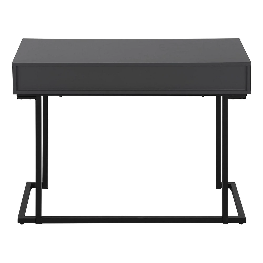 Monarch Specialties Computer Desk, Home Office, Laptop, Storage Drawers, 42"l, Work, Metal, Laminate, Grey, Black, Contemporary, Modern