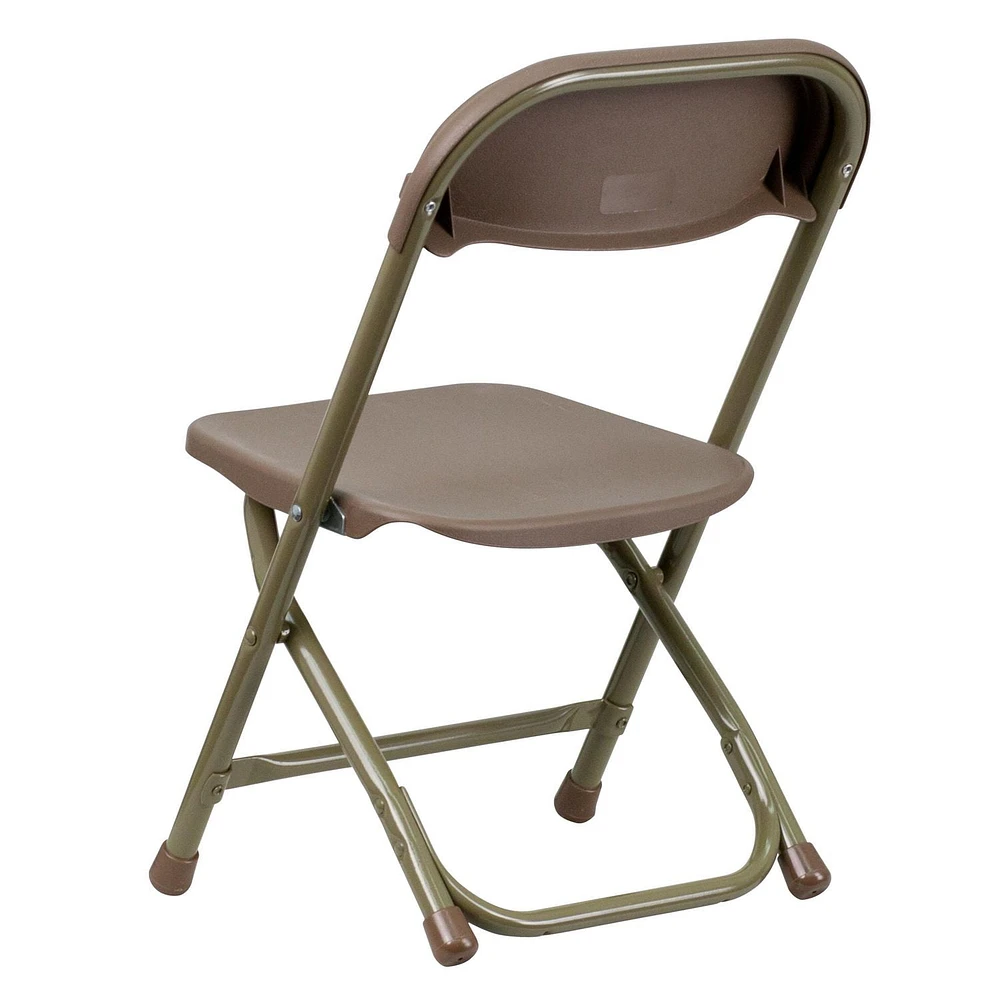 Lot de 2 pièces - Chaise pliante en plastique brun pour enfants