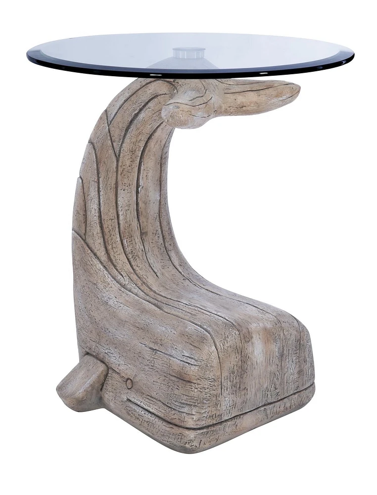 Table d'appoint Baleine William, Bois Flotté