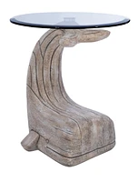 Table d'appoint Baleine William, Bois Flotté