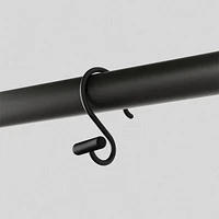 Crochets décoratifs en forme de S pour rideau de douche Mainstays avec embouts en T, noir mat