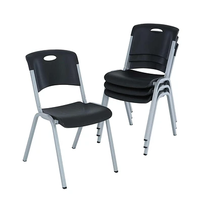 LIFETIME Premium Commercial Stacking Chair Bundle, 4 Pack