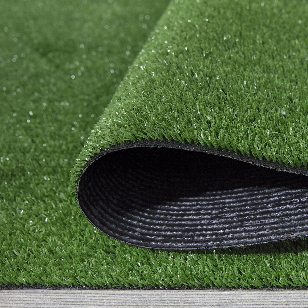 Ottomanson Evergreen Grass Collection Artificial Turf Area Rug