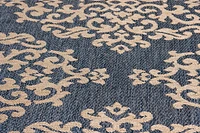 Tapis tissé bleu cobalt et crème Smithleighs