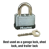 Cadenas en acier laminé à garnitures Master Lock de 1 1/2 po Paquet de 4; 8596Q