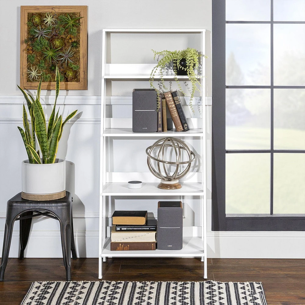 Manor Park 4 Shelf Simple Modern Wood Ladder Bookcase