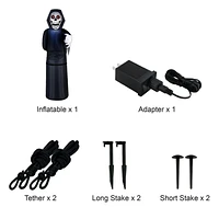 Occasions Airflowz Animated 6ft Gonflable Lurking Reaper w / Red Eyes Lights