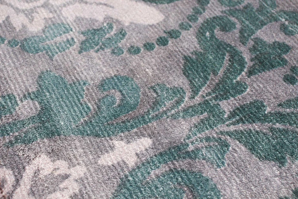 ECARPETGALLERY 5'0" x 8'0"  Transitional Galleria Hand Loomed Area Rug for Living Room, Dining Room and Bedroom in Grey