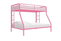 DHP Dusty Metal Bunk Bed, Pink
