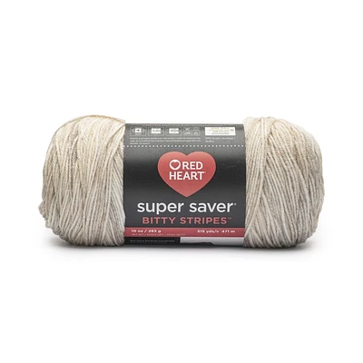 Red Heart® Super Saver® Bitty Stripes™ Yarn, Acrylic #4 Medium, 10oz/283g, 515 Yards